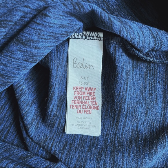 Boden Kids Long Sleeve Active Top 8-9Y 134cm Blue Performance Shirt Boys/Girls - Picture 6 of 6